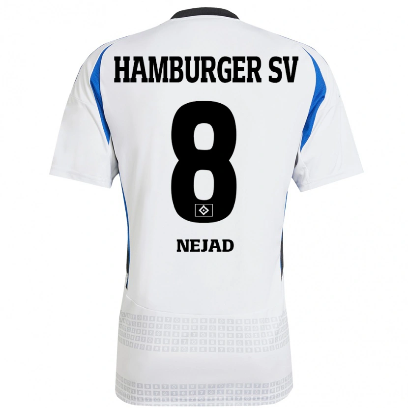 Danxen Kinder Milad Nejad #8 Weiß Blau Heimtrikot Trikot 2024/25 T-Shirt Schweiz