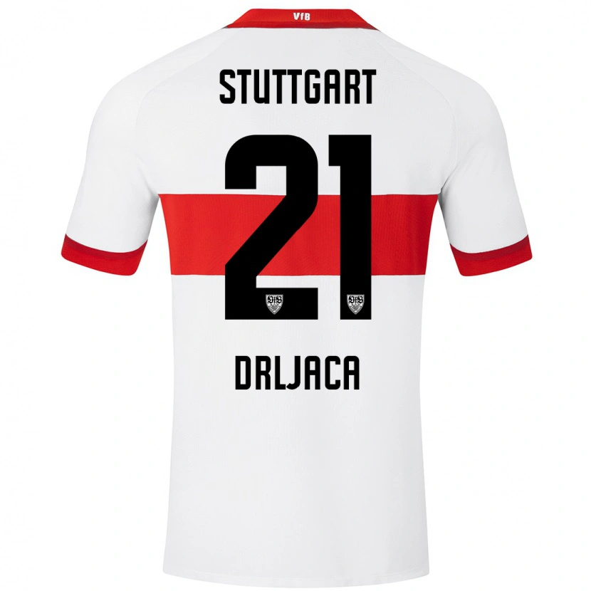 Danxen Kinder Stefan Drljaca #21 Weiß Rot Heimtrikot Trikot 2024/25 T-Shirt Schweiz