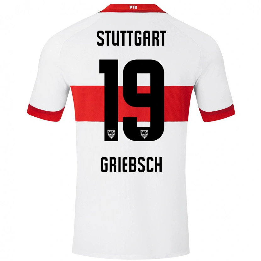 Danxen Kinder Lukas Griebsch #19 Weiß Rot Heimtrikot Trikot 2024/25 T-Shirt Schweiz
