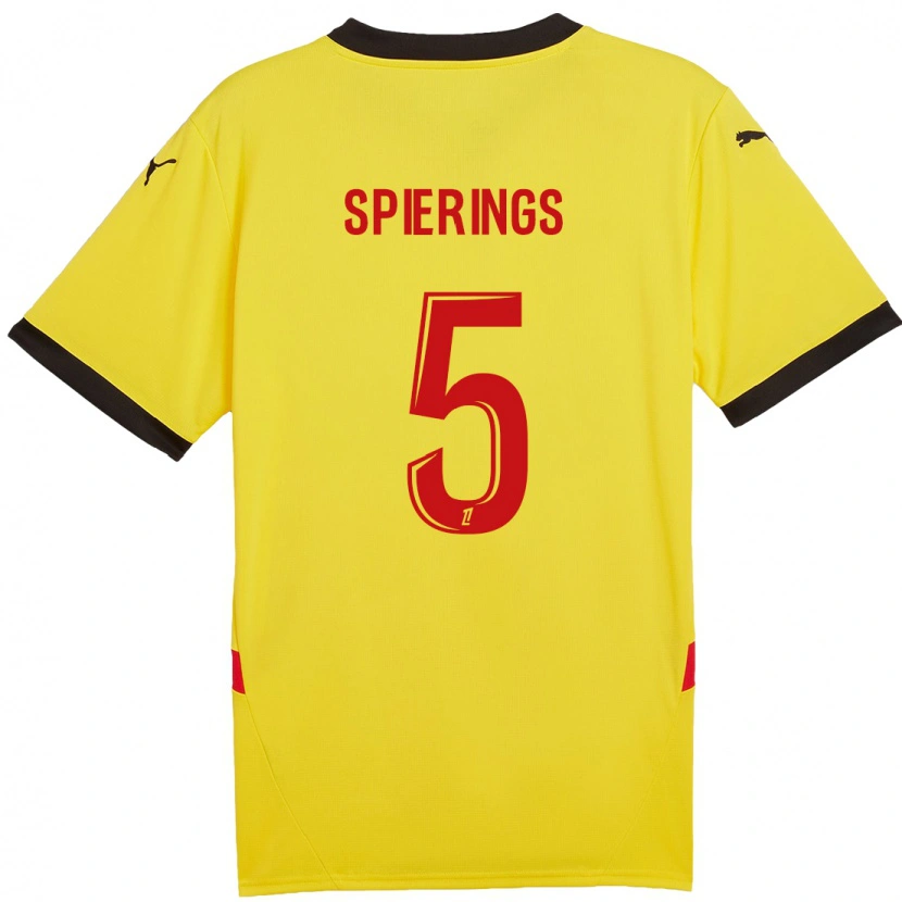 Danxen Kinder Stijn Spierings #5 Gelb Rot Heimtrikot Trikot 2024/25 T-Shirt Schweiz
