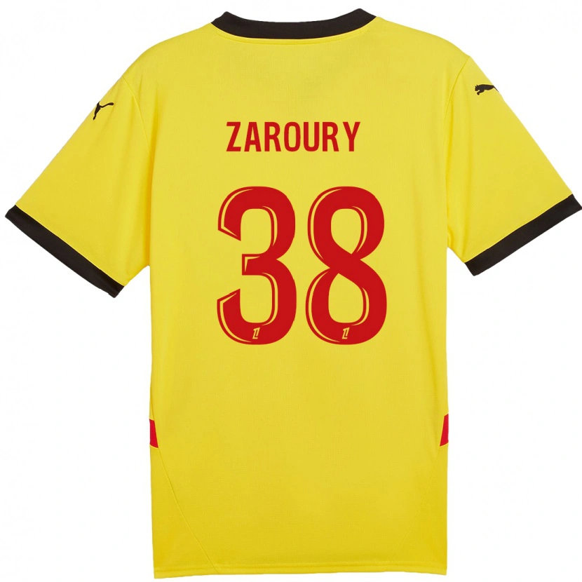 Danxen Kinder Anass Zaroury #38 Gelb Rot Heimtrikot Trikot 2024/25 T-Shirt Schweiz