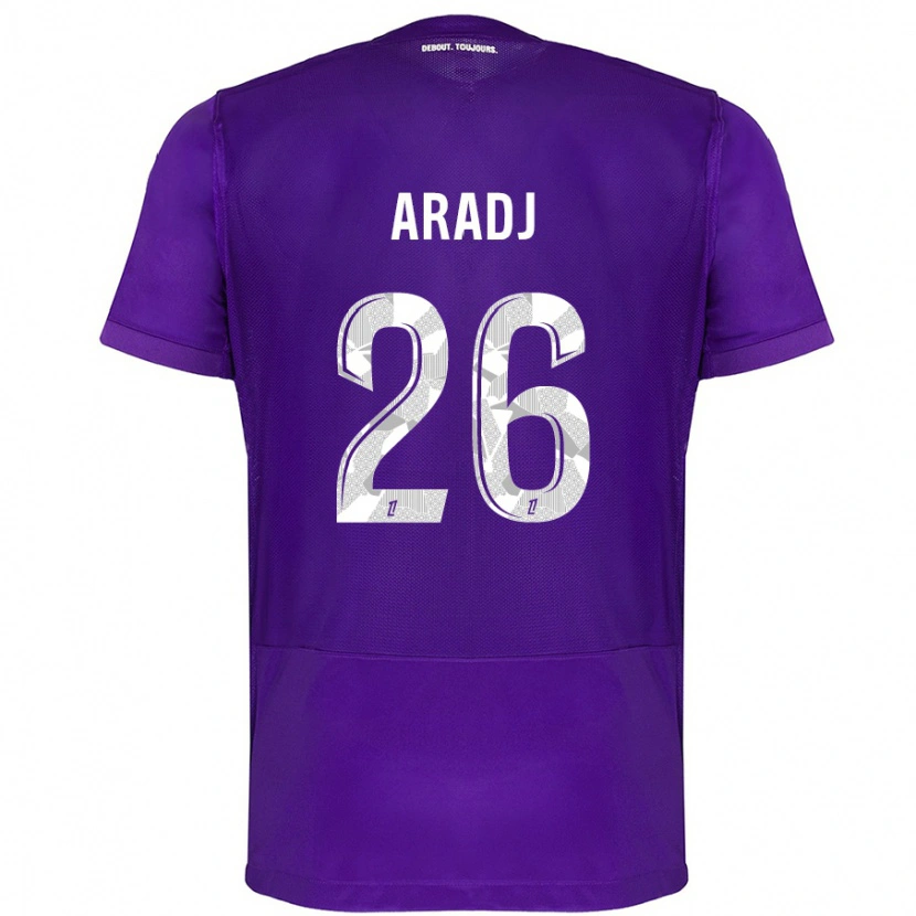 Danxen Kinder Ylies Aradj #26 Violett Weiß Heimtrikot Trikot 2024/25 T-Shirt Schweiz