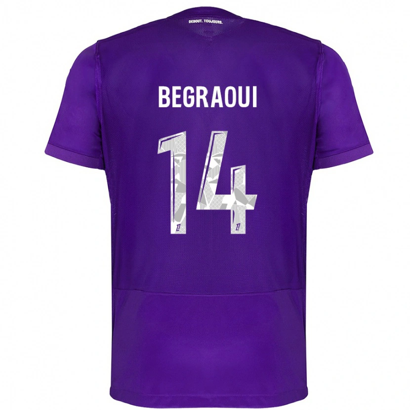 Danxen Kinder Yanis Begraoui #14 Violett Weiß Heimtrikot Trikot 2024/25 T-Shirt Schweiz