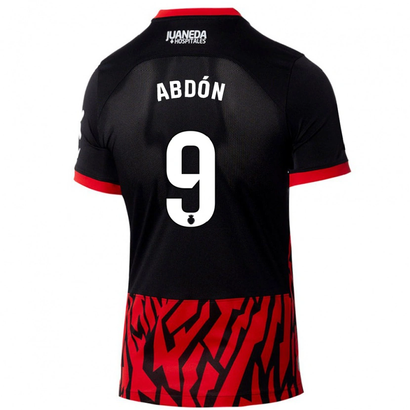 Danxen Kinder Abdón Prats #9 Schwarz Rot Heimtrikot Trikot 2024/25 T-Shirt Schweiz