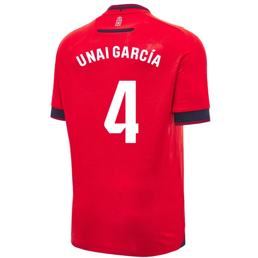 Danxen Kinder Unai García #4 Rot Weiß Heimtrikot Trikot 2024/25 T-Shirt Schweiz
