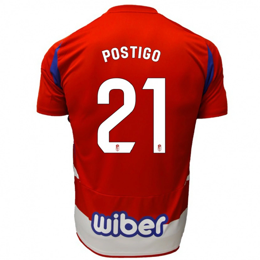Danxen Kinder Postigo #21 Rot Weiß Blau Heimtrikot Trikot 2024/25 T-Shirt Schweiz