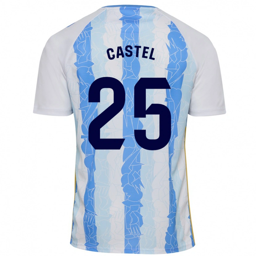 Danxen Kinder Sergio Castel #25 Weiß Blau Heimtrikot Trikot 2024/25 T-Shirt Schweiz
