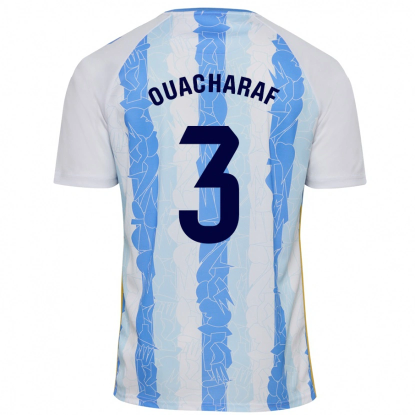Danxen Kinder Bilal Ouacharaf #3 Weiß Blau Heimtrikot Trikot 2024/25 T-Shirt Schweiz