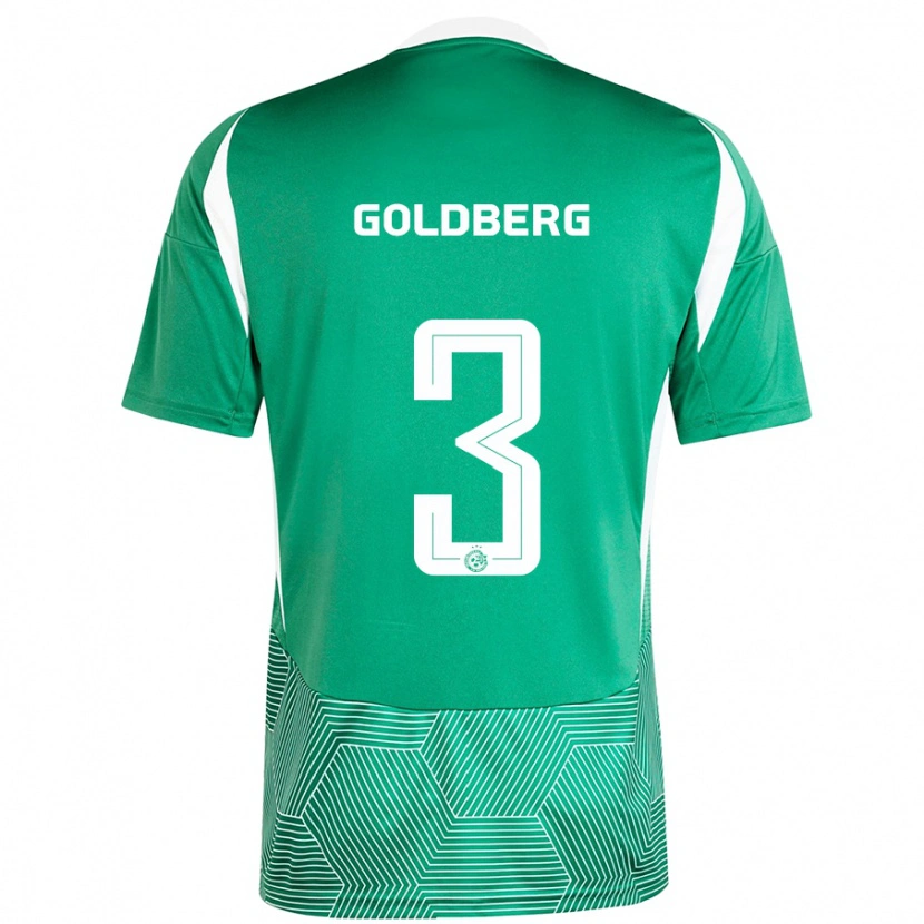 Danxen Kinder Shon Goldberg #3 Grün Weiß Heimtrikot Trikot 2024/25 T-Shirt Schweiz