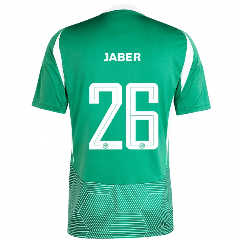 Danxen Kinder Mahmoud Jaber #26 Grün Weiß Heimtrikot Trikot 2024/25 T-Shirt Schweiz