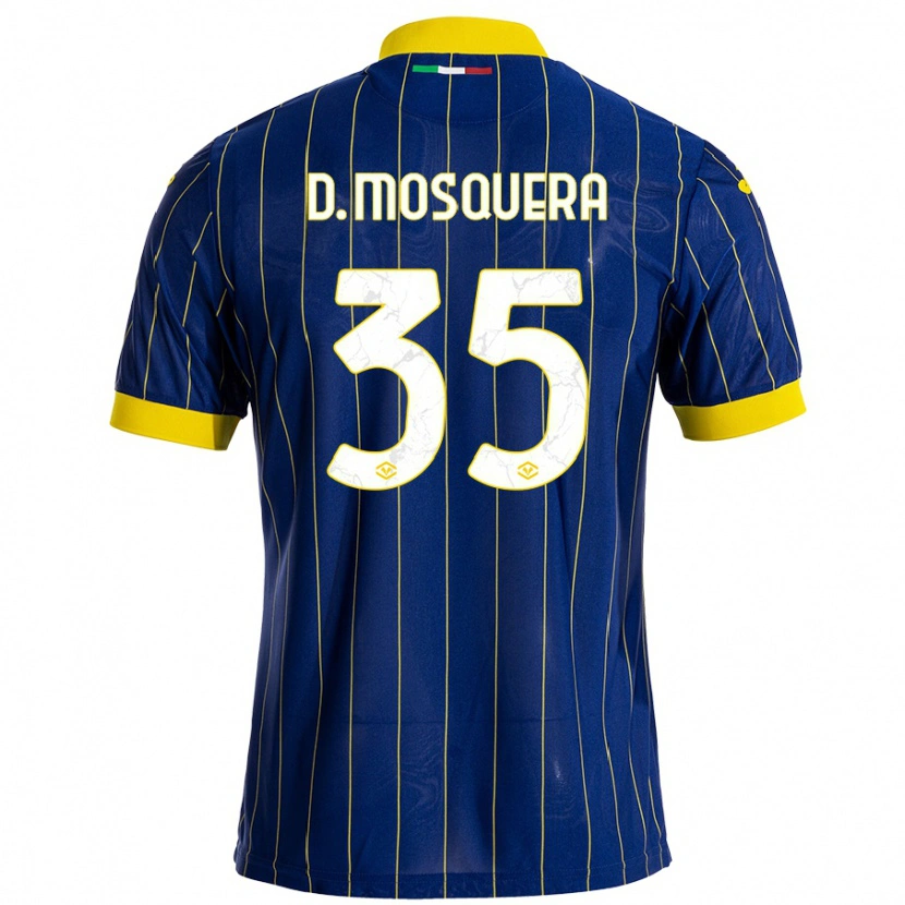Danxen Kinder Daniel Mosquera #35 Blau Gelb Heimtrikot Trikot 2024/25 T-Shirt Schweiz