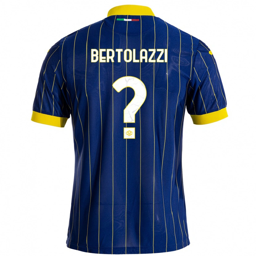 Danxen Kinder Giovanni Bertolazzi #0 Blau Gelb Heimtrikot Trikot 2024/25 T-Shirt Schweiz