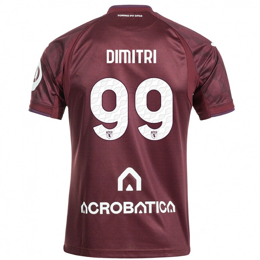 Danxen Kinder Matteo Dimitri #99 Kastanienbraun Weiß Heimtrikot Trikot 2024/25 T-Shirt Schweiz