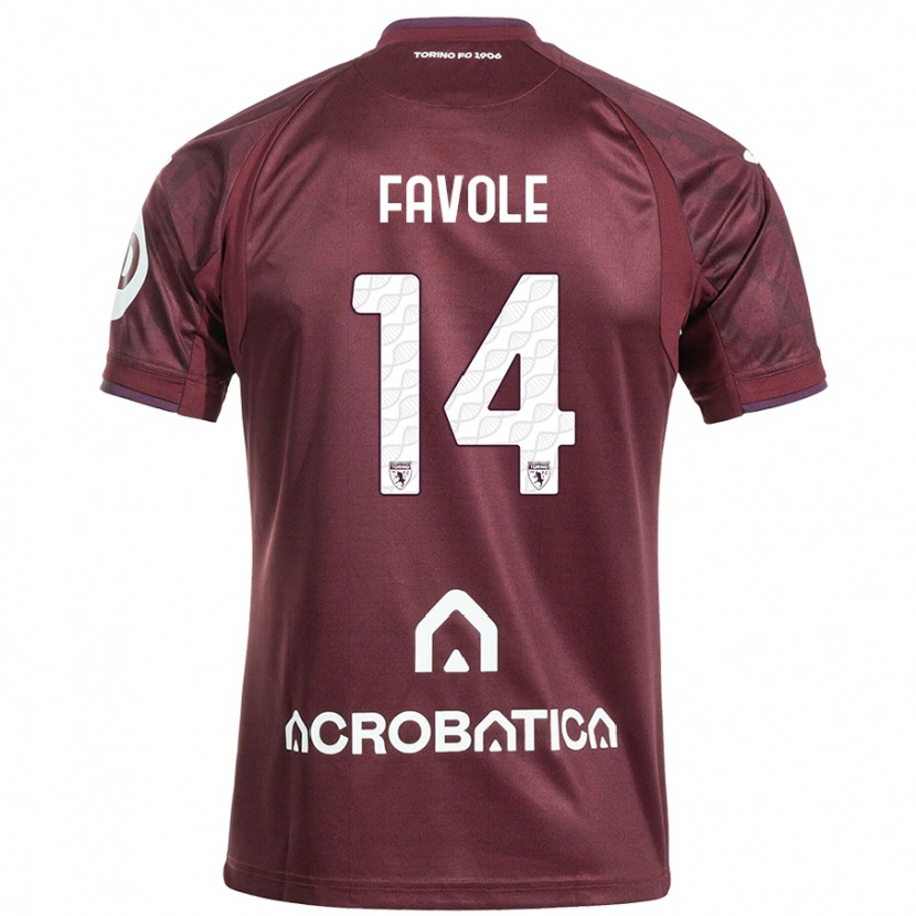 Danxen Kinder Annalisa Favole #14 Kastanienbraun Weiß Heimtrikot Trikot 2024/25 T-Shirt Schweiz