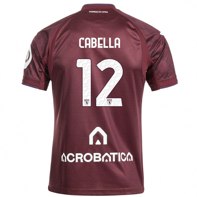 Danxen Kinder Matteo Cabella #12 Kastanienbraun Weiß Heimtrikot Trikot 2024/25 T-Shirt Schweiz