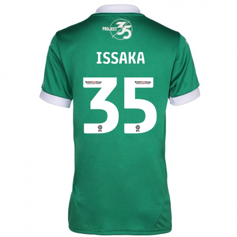 Danxen Kinder Freddie Issaka #35 Grün Weiß Heimtrikot Trikot 2024/25 T-Shirt Schweiz