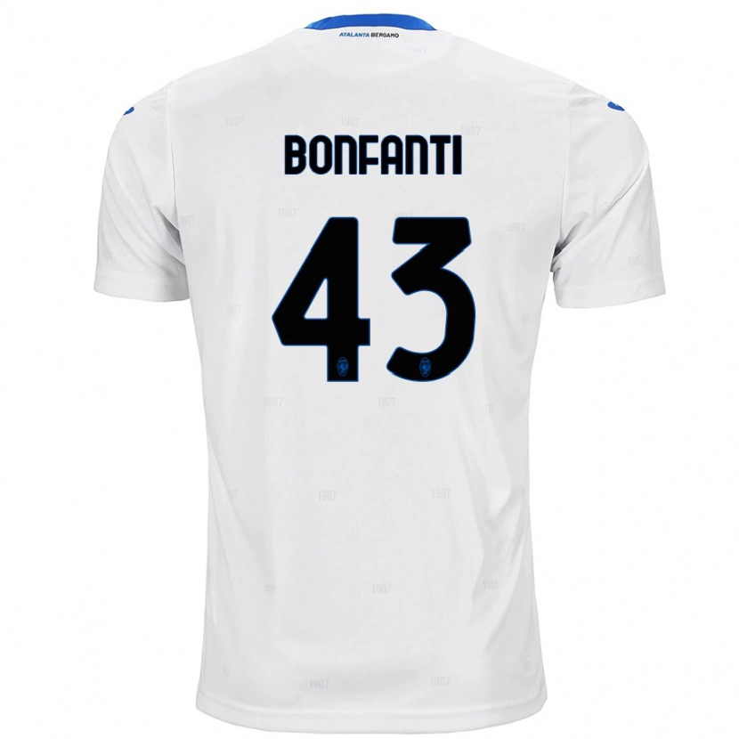 Danxen Kinder Giovanni Bonfanti #43 Weiß Auswärtstrikot Trikot 2024/25 T-Shirt Schweiz