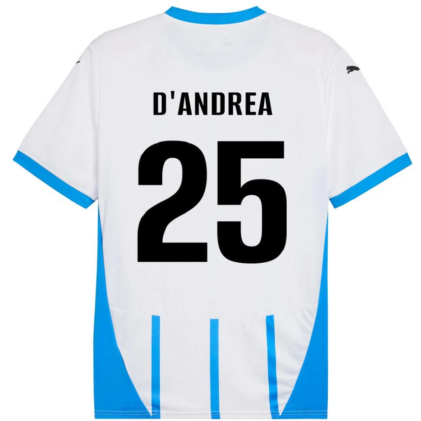 Danxen Kinder Luca D'andrea #25 Weiß Blau Auswärtstrikot Trikot 2024/25 T-Shirt Schweiz