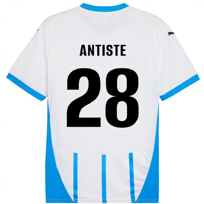 Danxen Kinder Janis Antiste #28 Weiß Blau Auswärtstrikot Trikot 2024/25 T-Shirt Schweiz