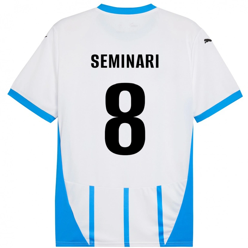 Danxen Kinder Giacomo Seminari #8 Weiß Blau Auswärtstrikot Trikot 2024/25 T-Shirt Schweiz