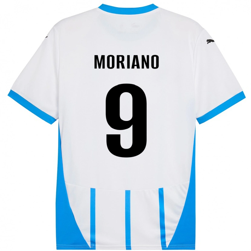 Danxen Kinder Andrea Moriano #9 Weiß Blau Auswärtstrikot Trikot 2024/25 T-Shirt Schweiz