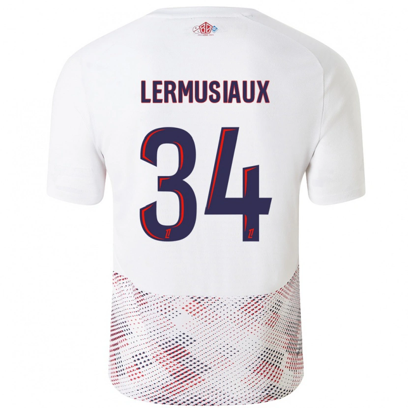 Danxen Kinder Chrystal Lermusiaux #34 Weiß Königsblau Auswärtstrikot Trikot 2024/25 T-Shirt Schweiz