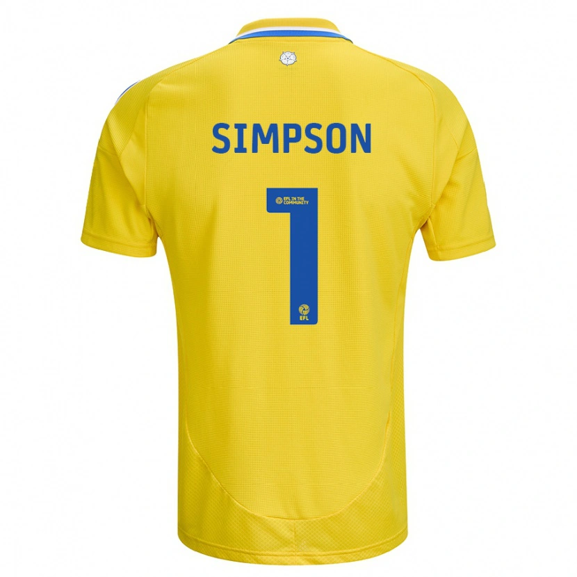 Danxen Kinder Carrie Simpson #1 Gelb Blau Auswärtstrikot Trikot 2024/25 T-Shirt Schweiz