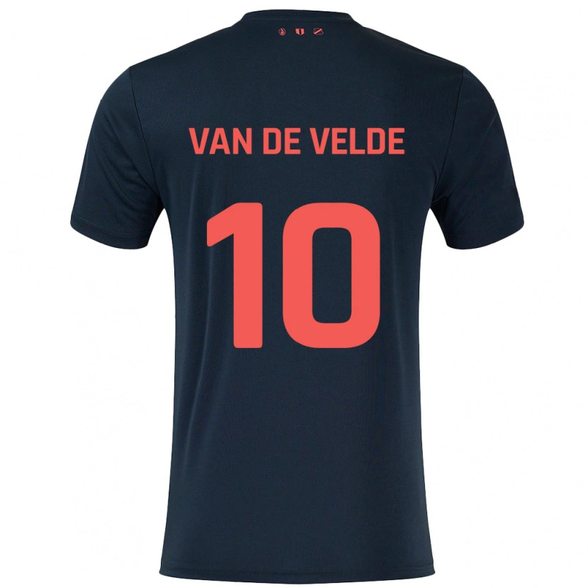 Danxen Kinder Senne Van De Velde #10 Schwarz Rot Auswärtstrikot Trikot 2024/25 T-Shirt Schweiz