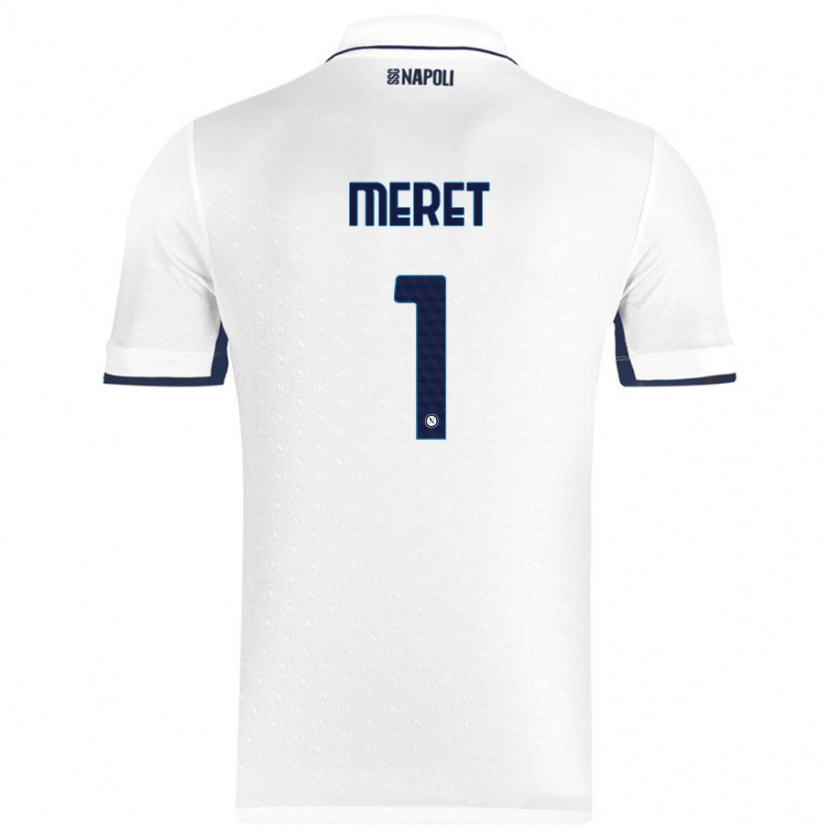 Danxen Kinder Alex Meret #1 Weiß Königsblau Auswärtstrikot Trikot 2024/25 T-Shirt Schweiz