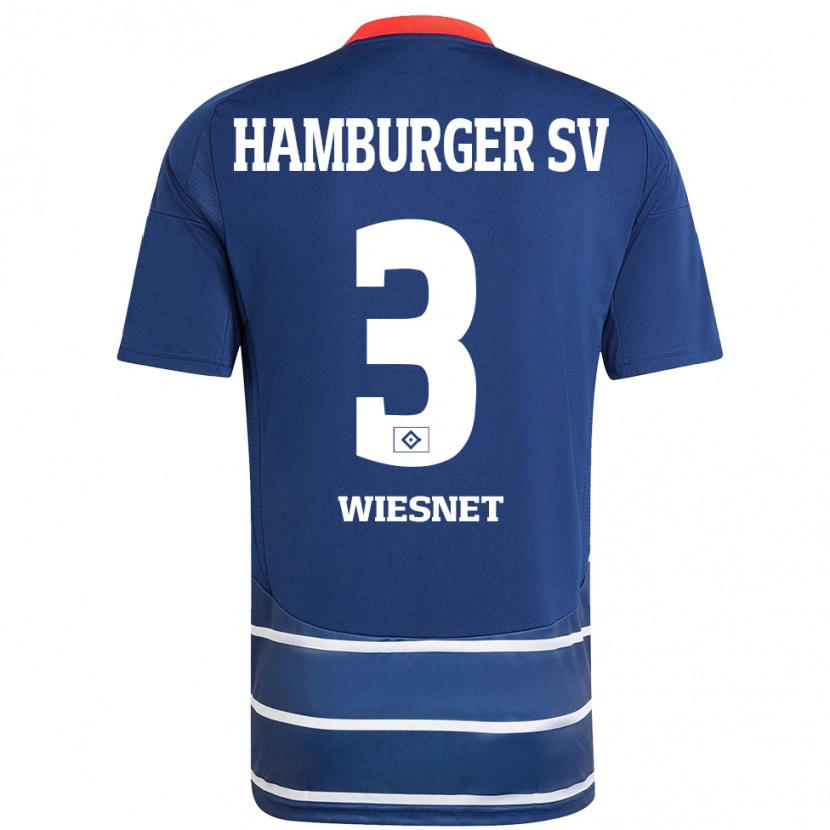 Danxen Kinder Melvin Wiesnet #3 Dunkelblau Auswärtstrikot Trikot 2024/25 T-Shirt Schweiz