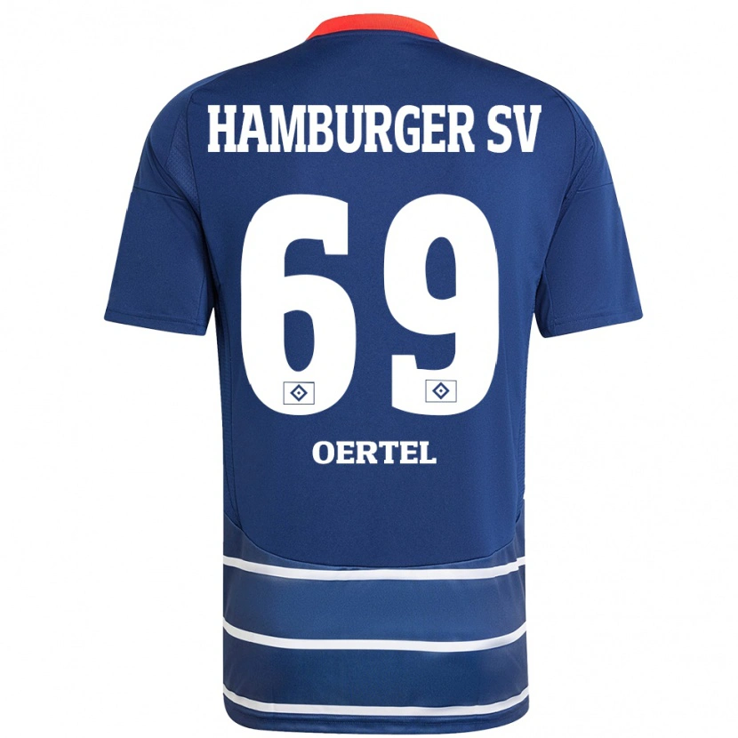 Danxen Kinder Jan Oertel #69 Dunkelblau Auswärtstrikot Trikot 2024/25 T-Shirt Schweiz