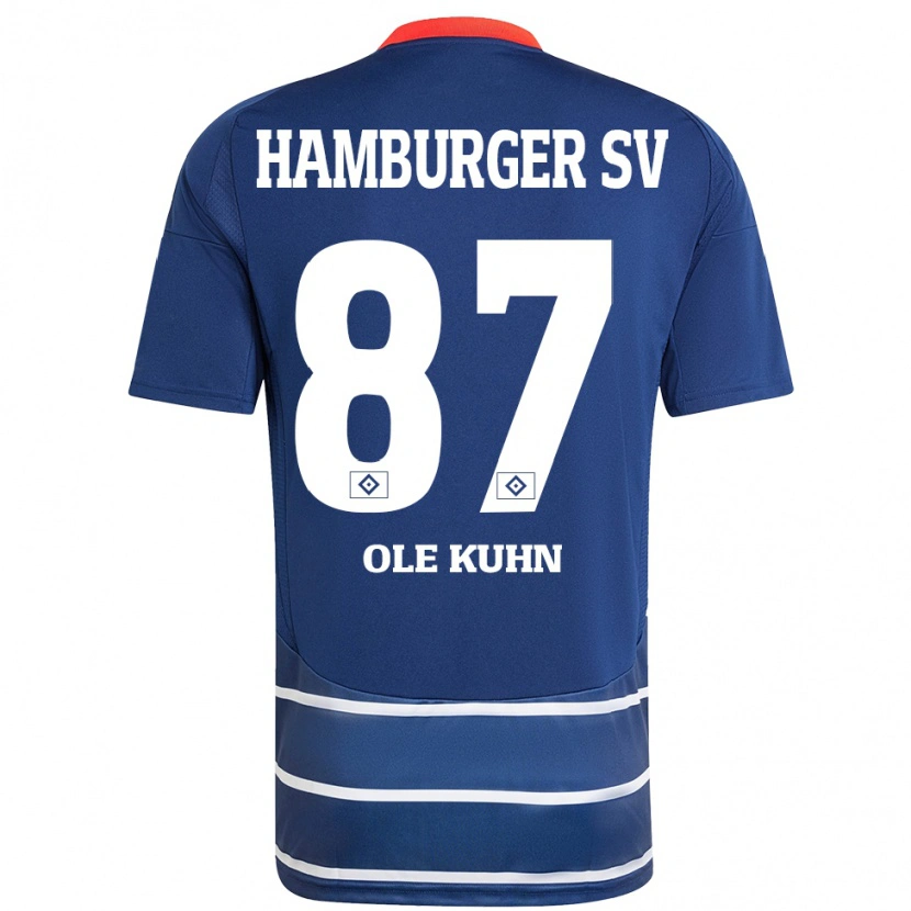 Danxen Kinder Niklas Ole Kühn #87 Dunkelblau Auswärtstrikot Trikot 2024/25 T-Shirt Schweiz