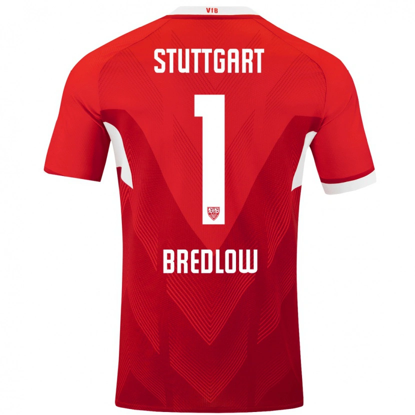Danxen Kinder Fabian Bredlow #1 Rot Weiß Auswärtstrikot Trikot 2024/25 T-Shirt Schweiz