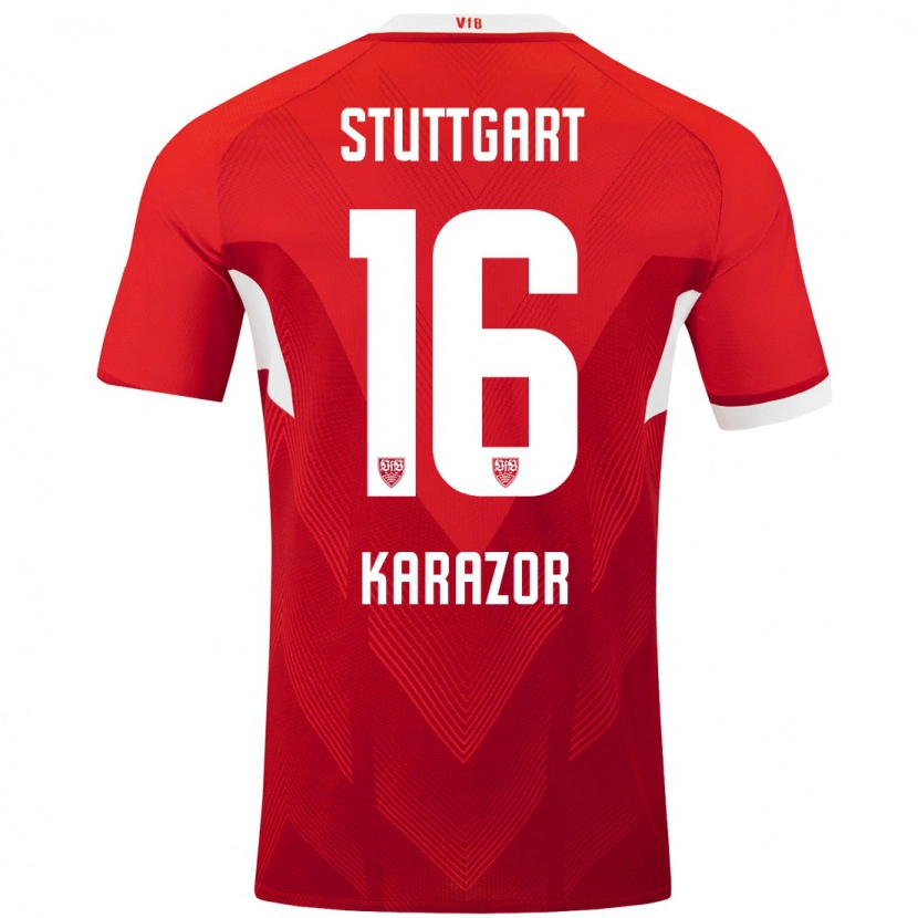 Danxen Kinder Atakan Karazor #16 Rot Weiß Auswärtstrikot Trikot 2024/25 T-Shirt Schweiz