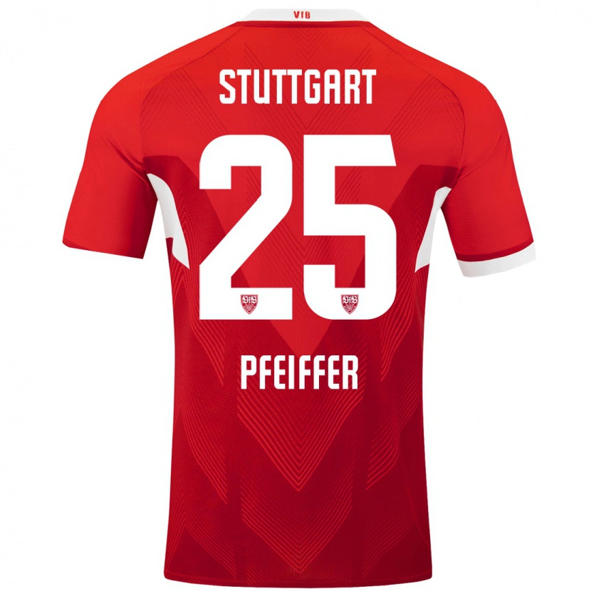 Danxen Kinder Luca Pfeiffer #25 Rot Weiß Auswärtstrikot Trikot 2024/25 T-Shirt Schweiz