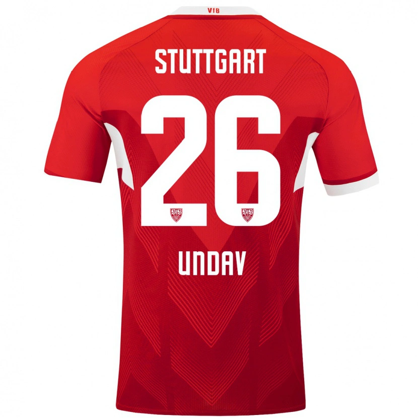 Danxen Kinder Deniz Undav #26 Rot Weiß Auswärtstrikot Trikot 2024/25 T-Shirt Schweiz