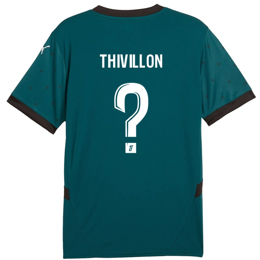 Danxen Kinder Lina Thivillon #0 Dunkelgrün Auswärtstrikot Trikot 2024/25 T-Shirt Schweiz