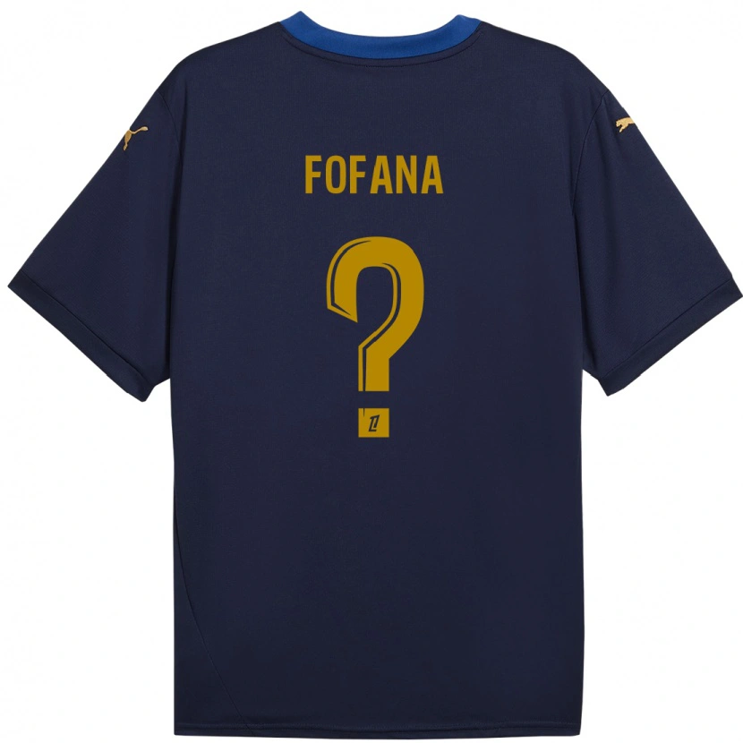 Danxen Kinder Yaya Fofana #0 Marineblau Gold Auswärtstrikot Trikot 2024/25 T-Shirt Schweiz