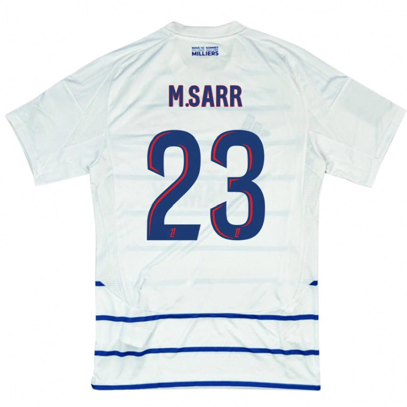Danxen Kinder Mamadou Sarr #23 Weiß Blau Auswärtstrikot Trikot 2024/25 T-Shirt Schweiz
