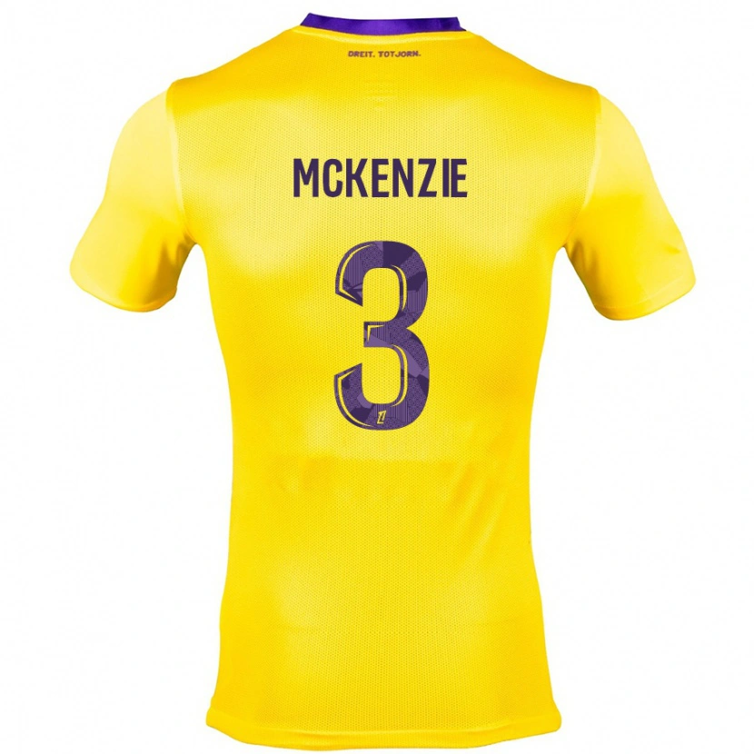 Danxen Kinder Mark Mckenzie #3 Gelb Lila Auswärtstrikot Trikot 2024/25 T-Shirt Schweiz