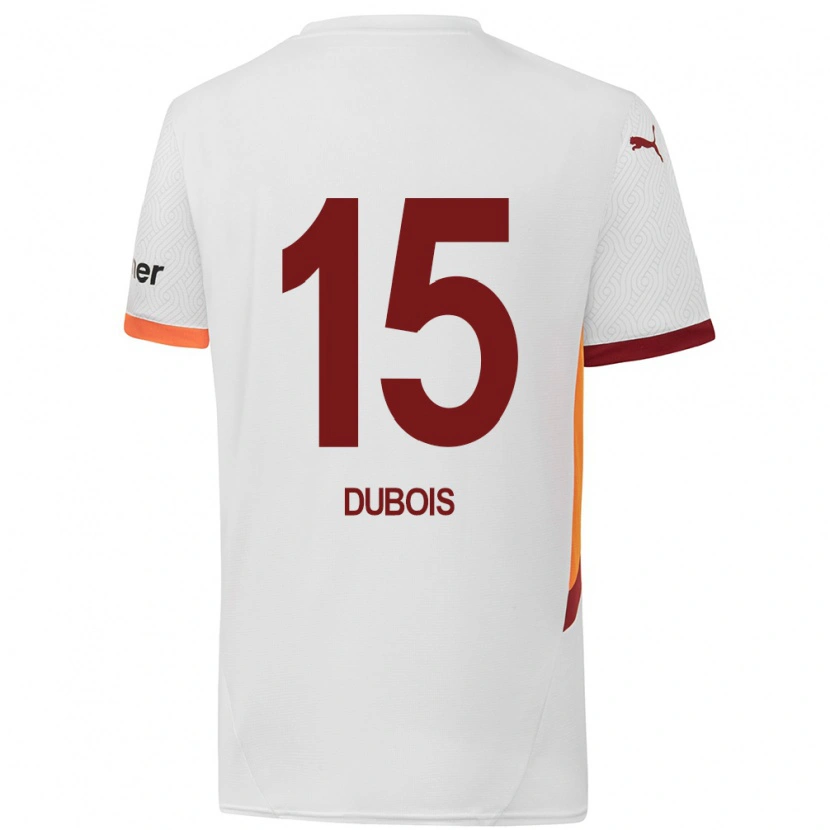 Danxen Kinder Léo Dubois #15 Weiß Gelb Rot Auswärtstrikot Trikot 2024/25 T-Shirt Schweiz