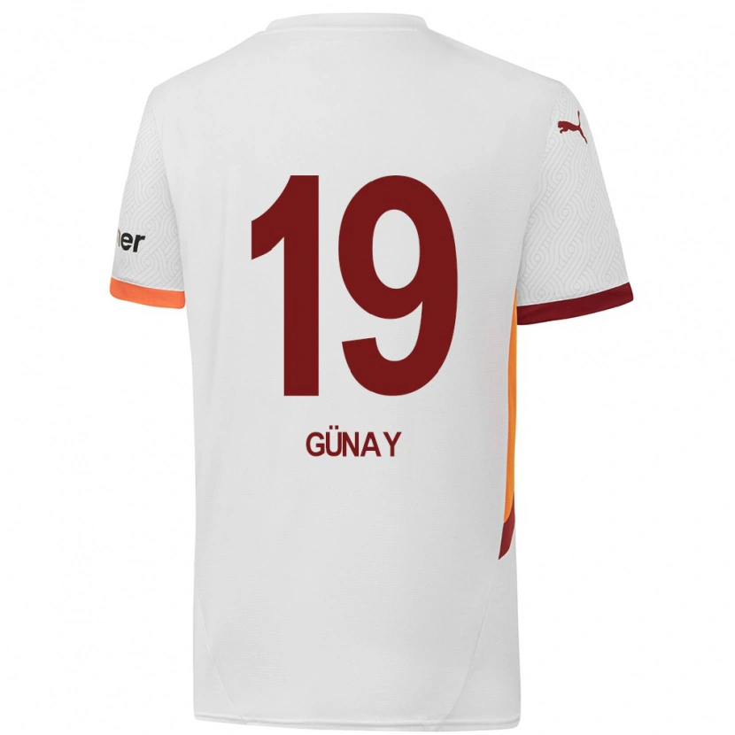 Danxen Kinder Günay Güvenç #19 Weiß Gelb Rot Auswärtstrikot Trikot 2024/25 T-Shirt Schweiz