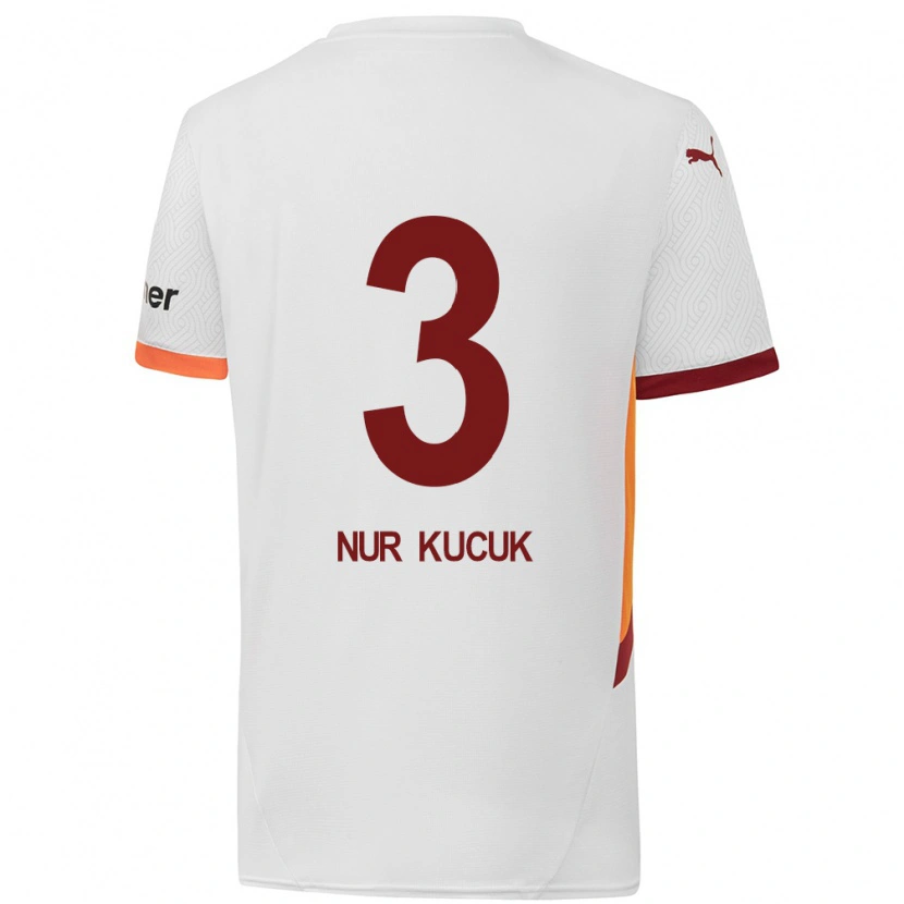 Danxen Kinder Rabia Nur Küçük #3 Weiß Gelb Rot Auswärtstrikot Trikot 2024/25 T-Shirt Schweiz