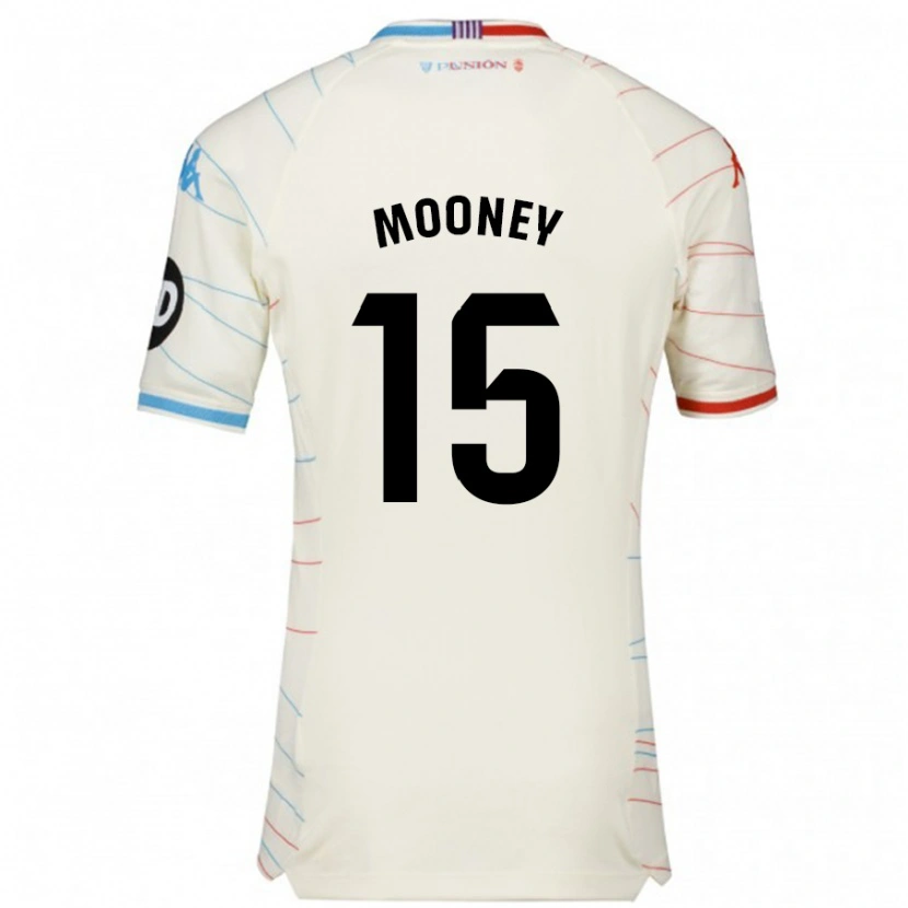 Danxen Kinder Fionn Mooney #15 Weiß Rot Blau Auswärtstrikot Trikot 2024/25 T-Shirt Schweiz