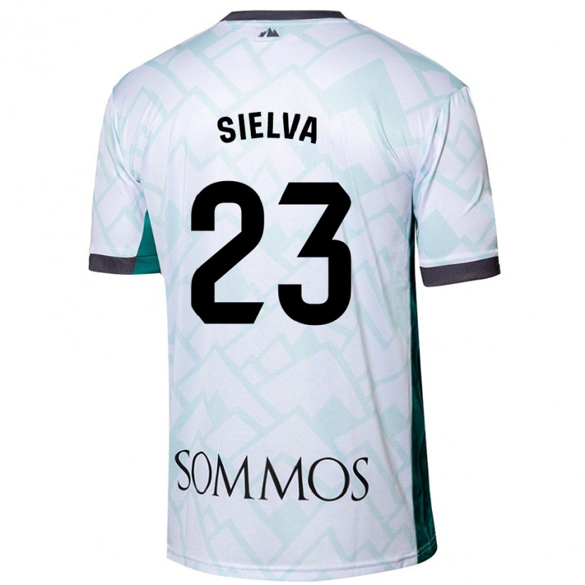 Danxen Kinder Óscar Sielva #23 Weiß Grün Auswärtstrikot Trikot 2024/25 T-Shirt Schweiz