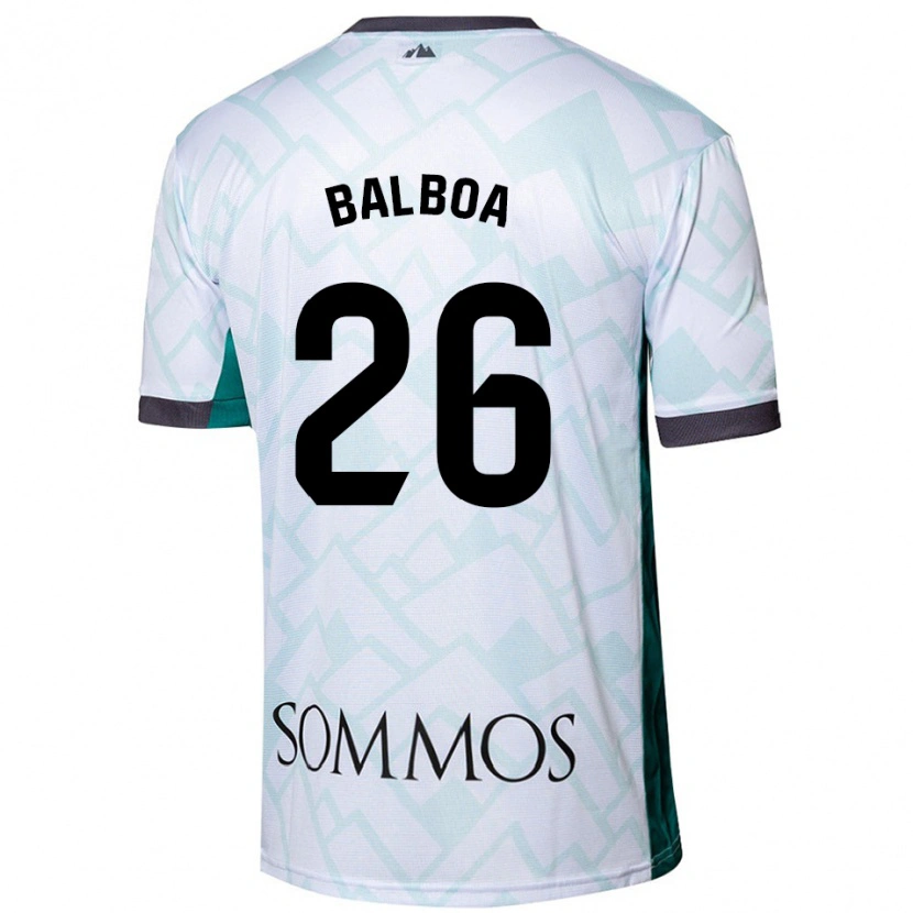 Danxen Kinder Álex Balboa #26 Weiß Grün Auswärtstrikot Trikot 2024/25 T-Shirt Schweiz