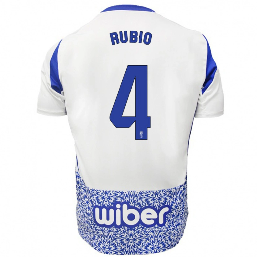 Danxen Kinder Miguel Rubio #4 Weiß Blau Auswärtstrikot Trikot 2024/25 T-Shirt Schweiz