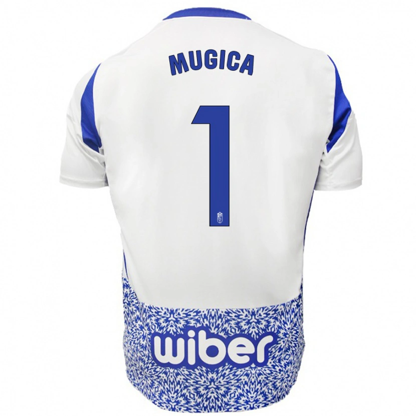 Danxen Kinder Juan Múgica #1 Weiß Blau Auswärtstrikot Trikot 2024/25 T-Shirt Schweiz