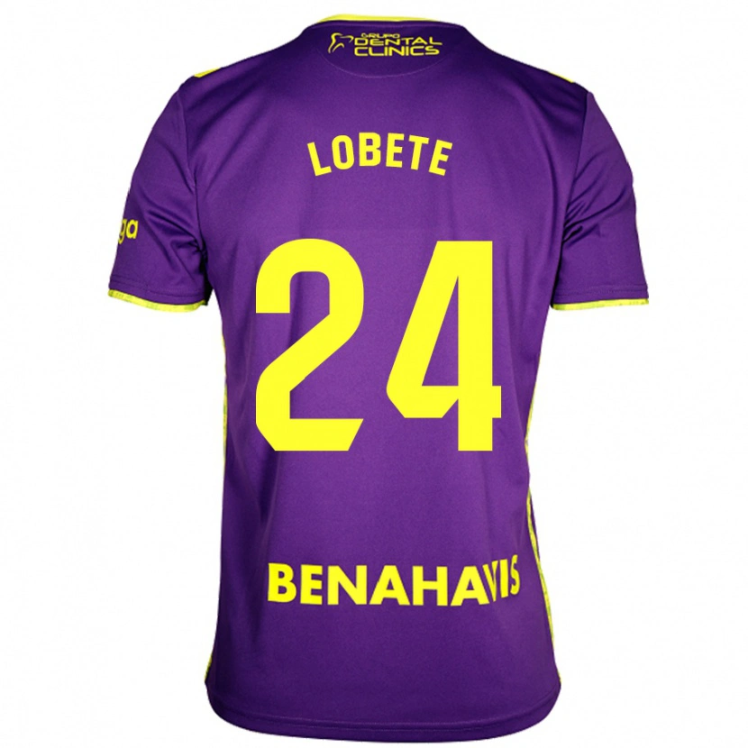 Danxen Kinder Julen Lobete #24 Lila Gelb Auswärtstrikot Trikot 2024/25 T-Shirt Schweiz