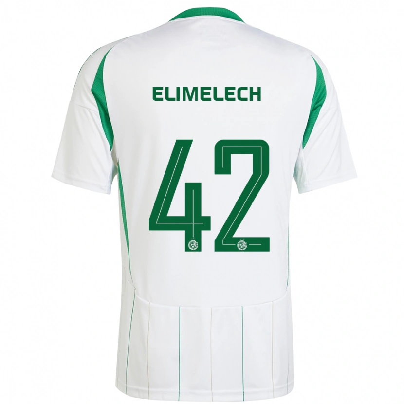 Danxen Kinder Roey Elimelech #42 Weiß Grün Auswärtstrikot Trikot 2024/25 T-Shirt Schweiz